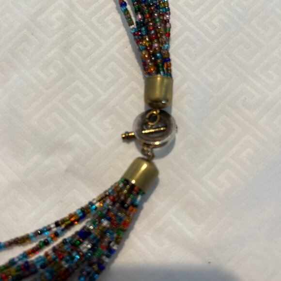 22" Bead Necklace, Long Necklace, Multi strands Necklace, Colorful Beaded - Picture 6 of 10